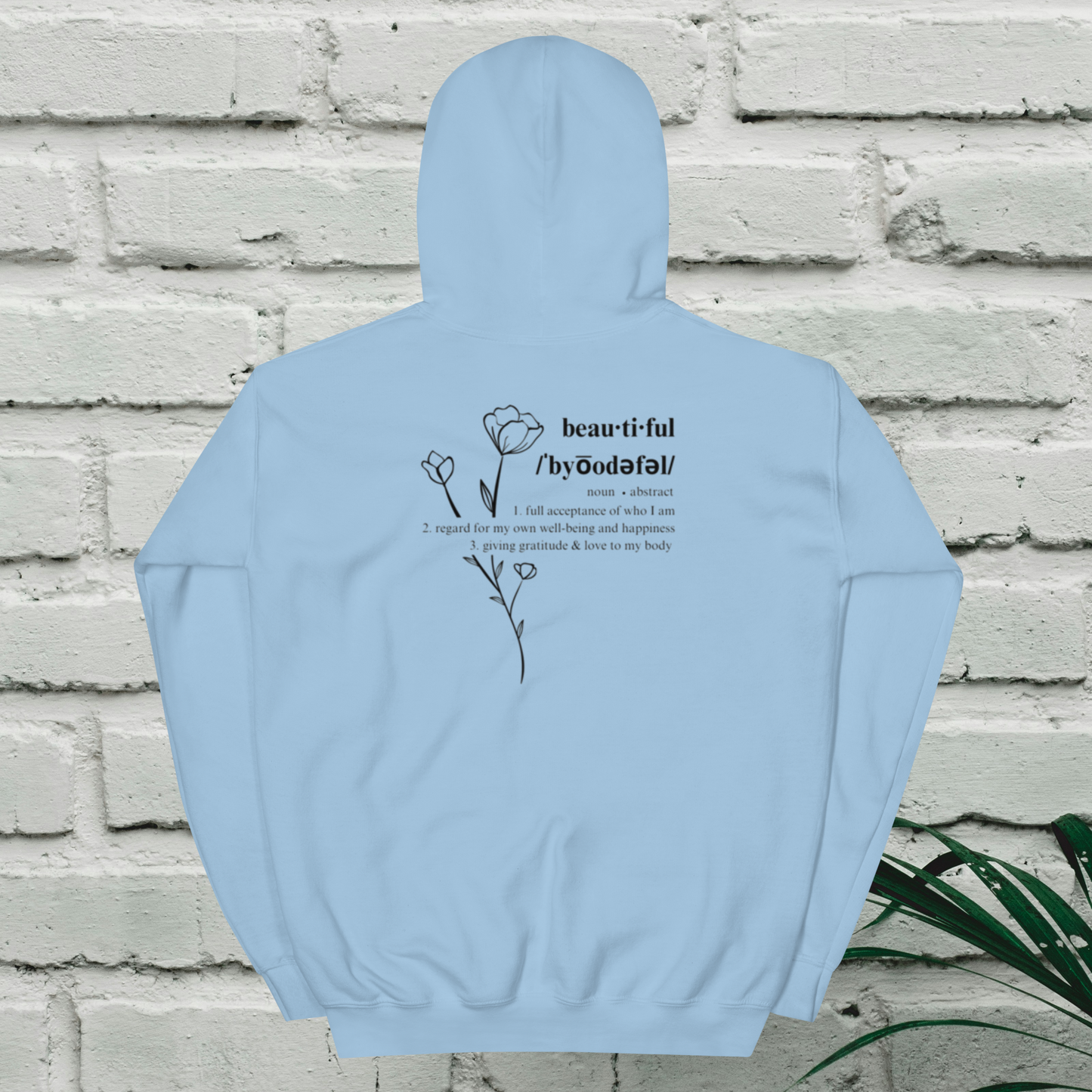 Coziest Hoodie - White, Powder Pink & Baby Blue
