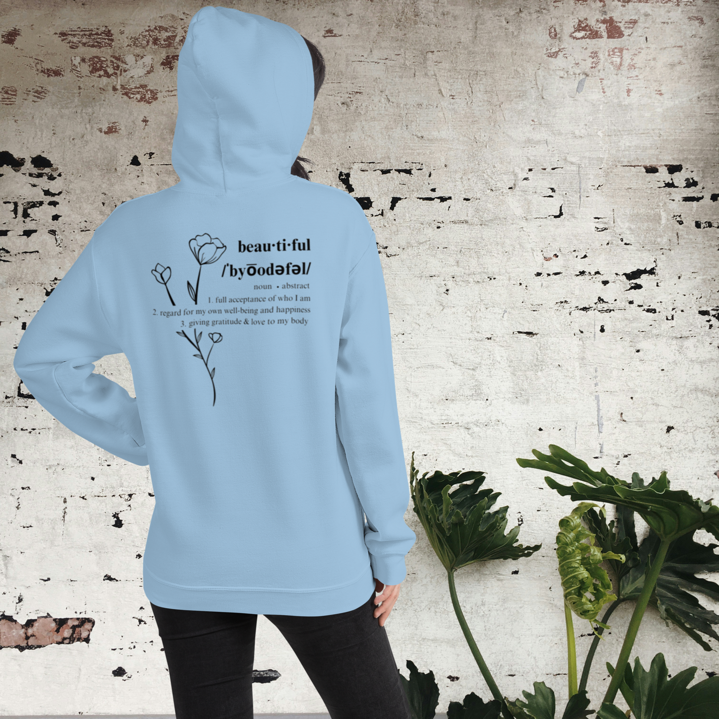 Coziest Hoodie - White, Powder Pink & Baby Blue