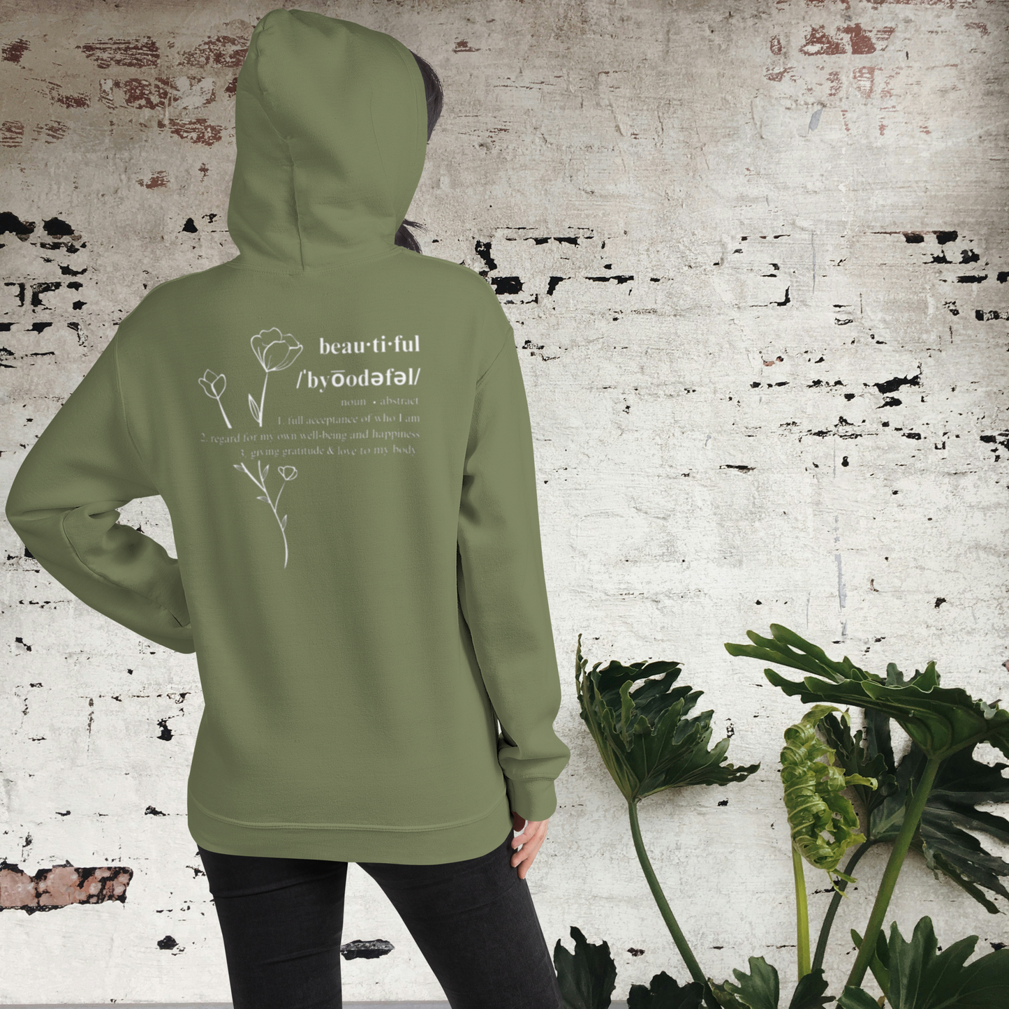 Coziest Hoodie - Black & Military Green