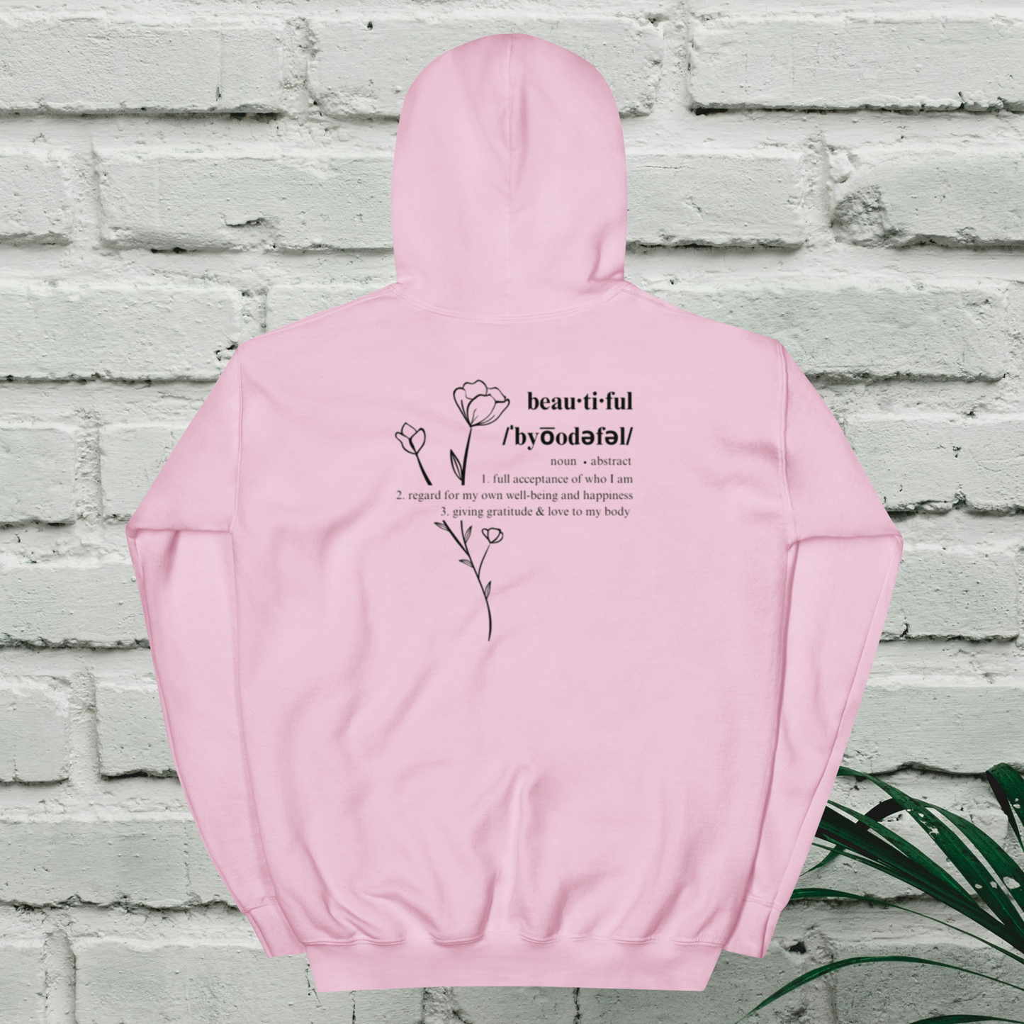 Coziest Hoodie - White, Powder Pink & Baby Blue