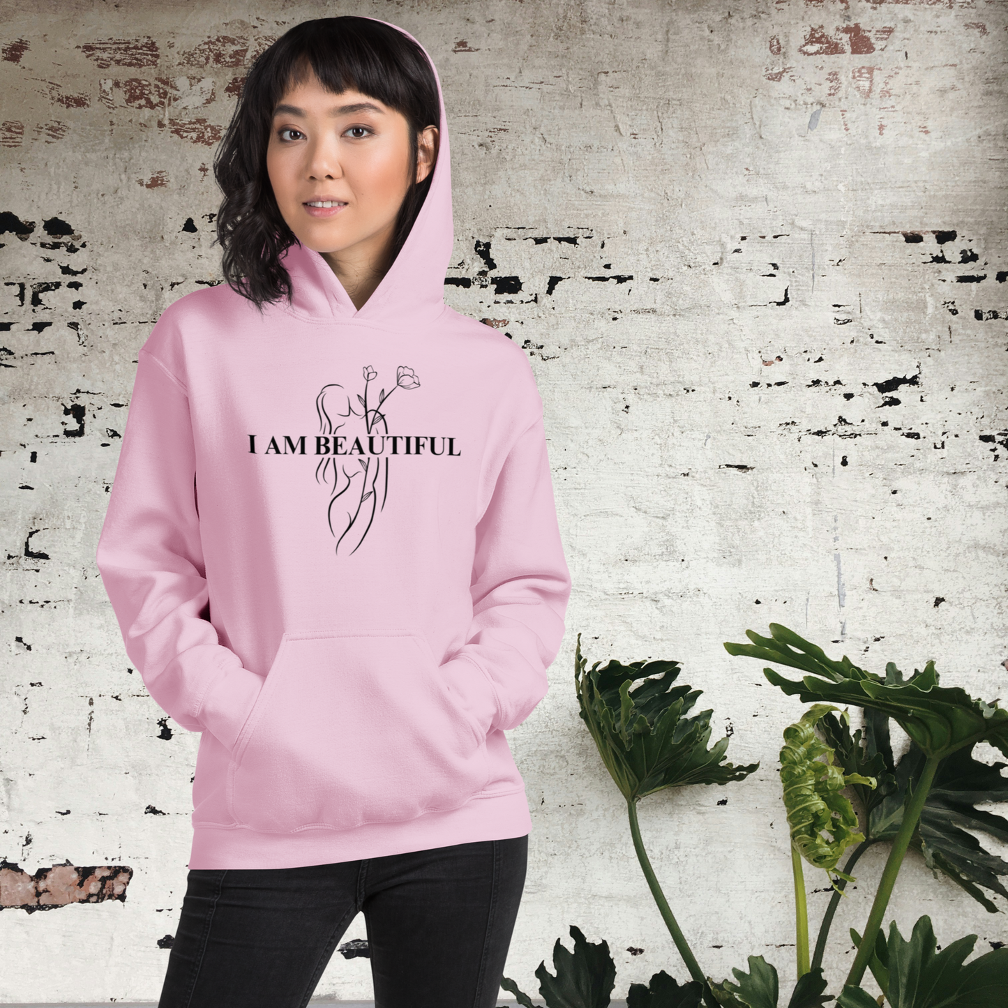 Coziest Hoodie - White, Powder Pink & Baby Blue