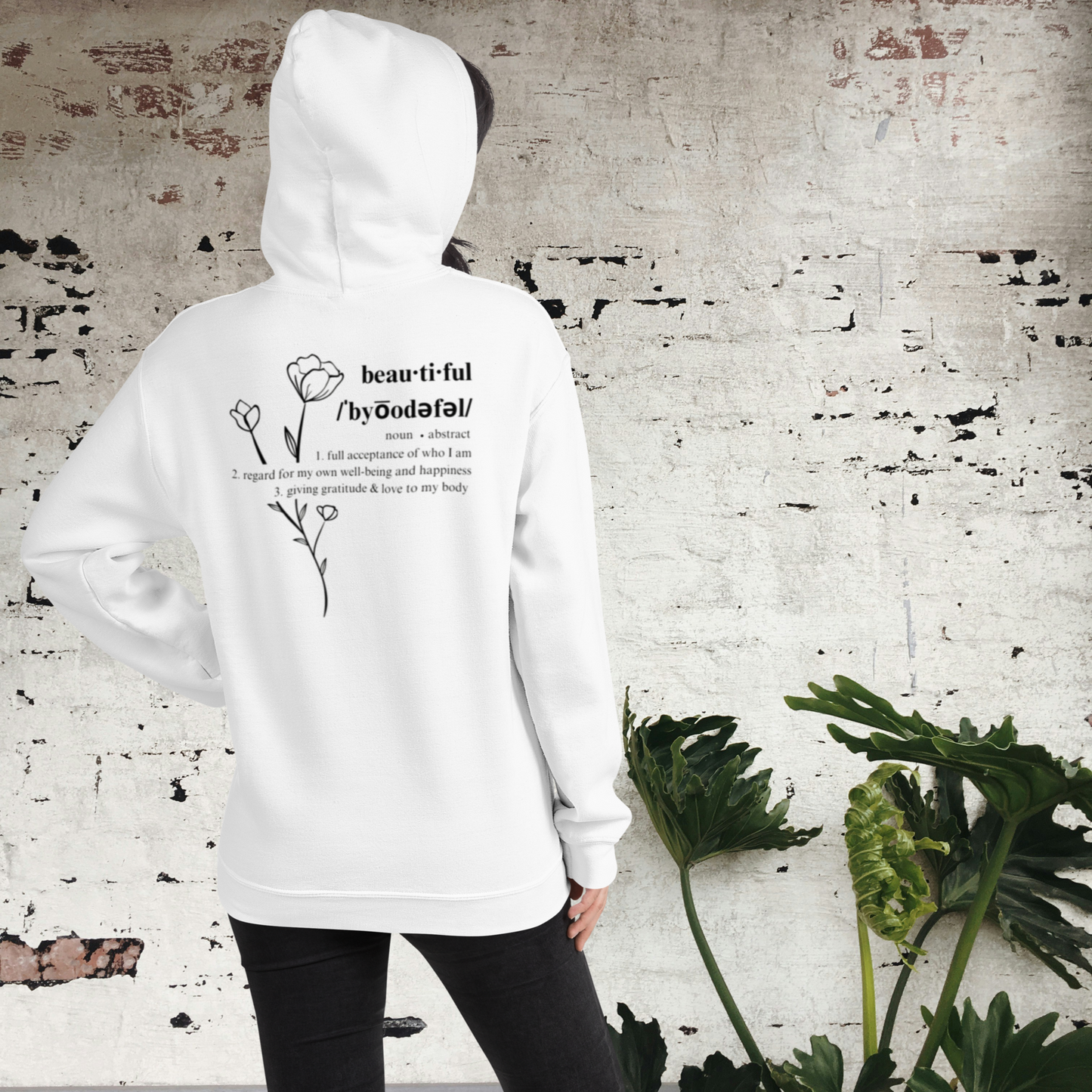 Coziest Hoodie - White, Powder Pink & Baby Blue