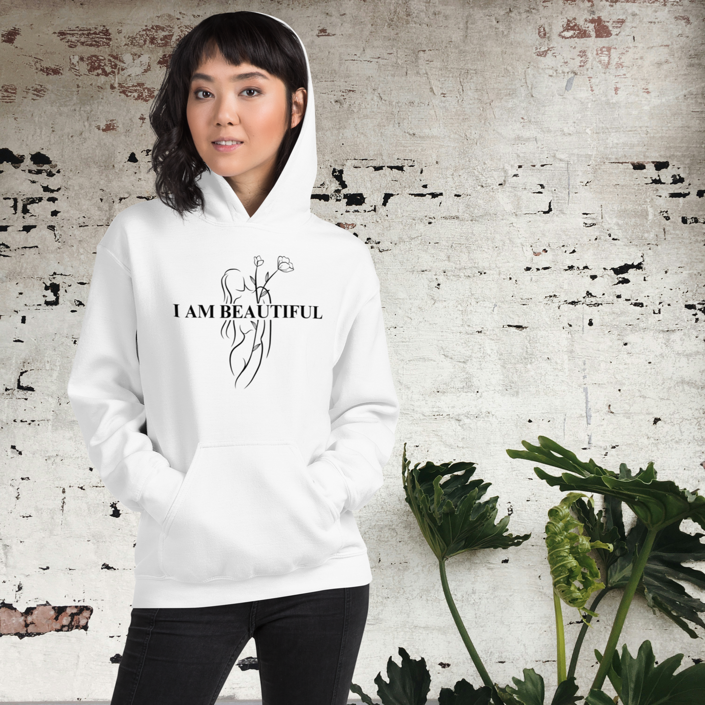 Coziest Hoodie - White, Powder Pink & Baby Blue
