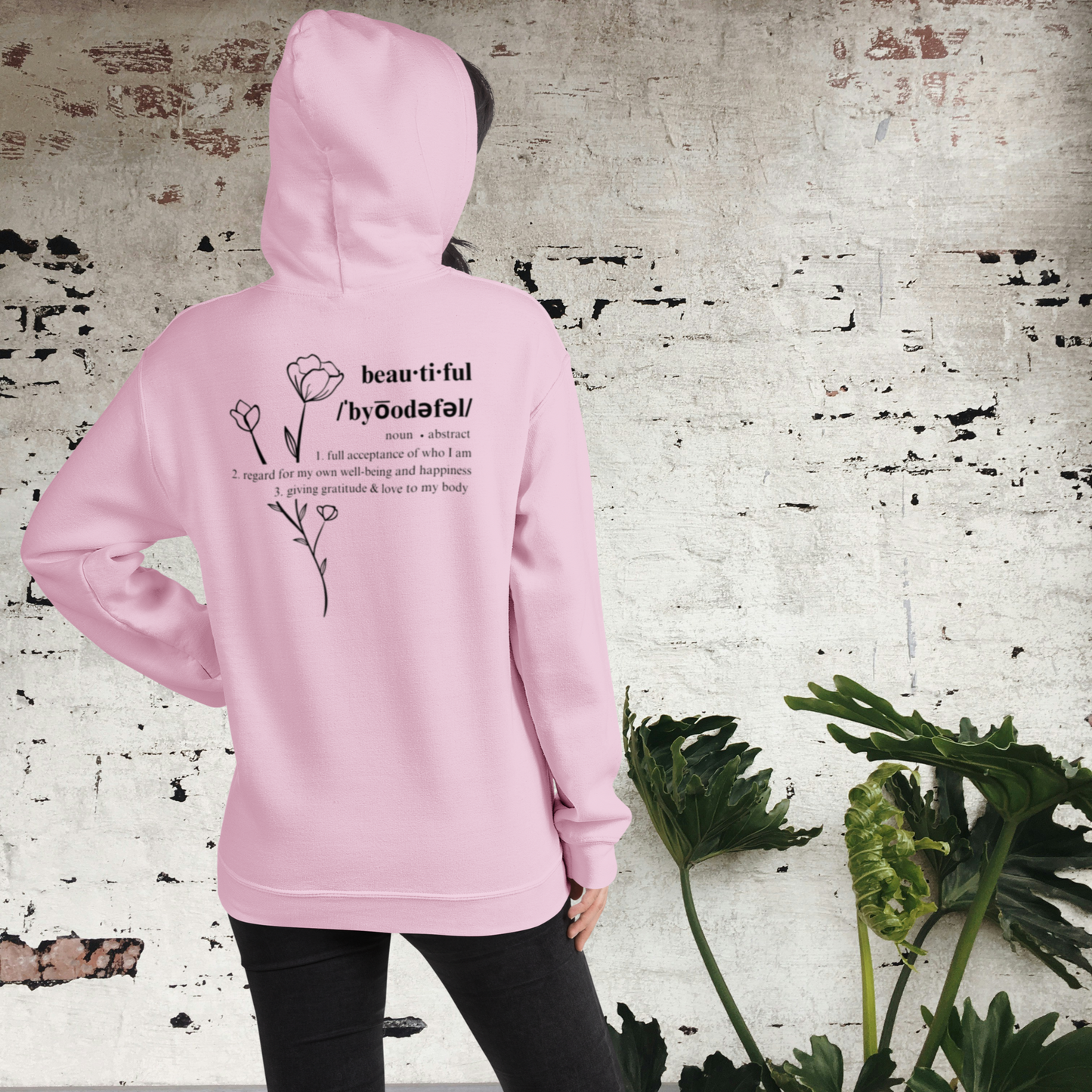 Coziest Hoodie - White, Powder Pink & Baby Blue